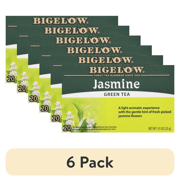 (6 pack) Bigelow Jasmine, Green Tea Bags, 20 Count
