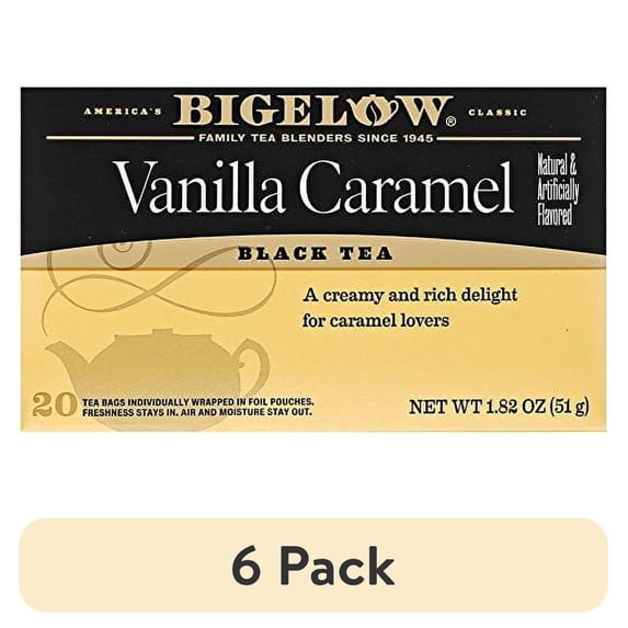 (6 pack) Bigelow Vanilla Caramel Black Tea (20 Teabags)