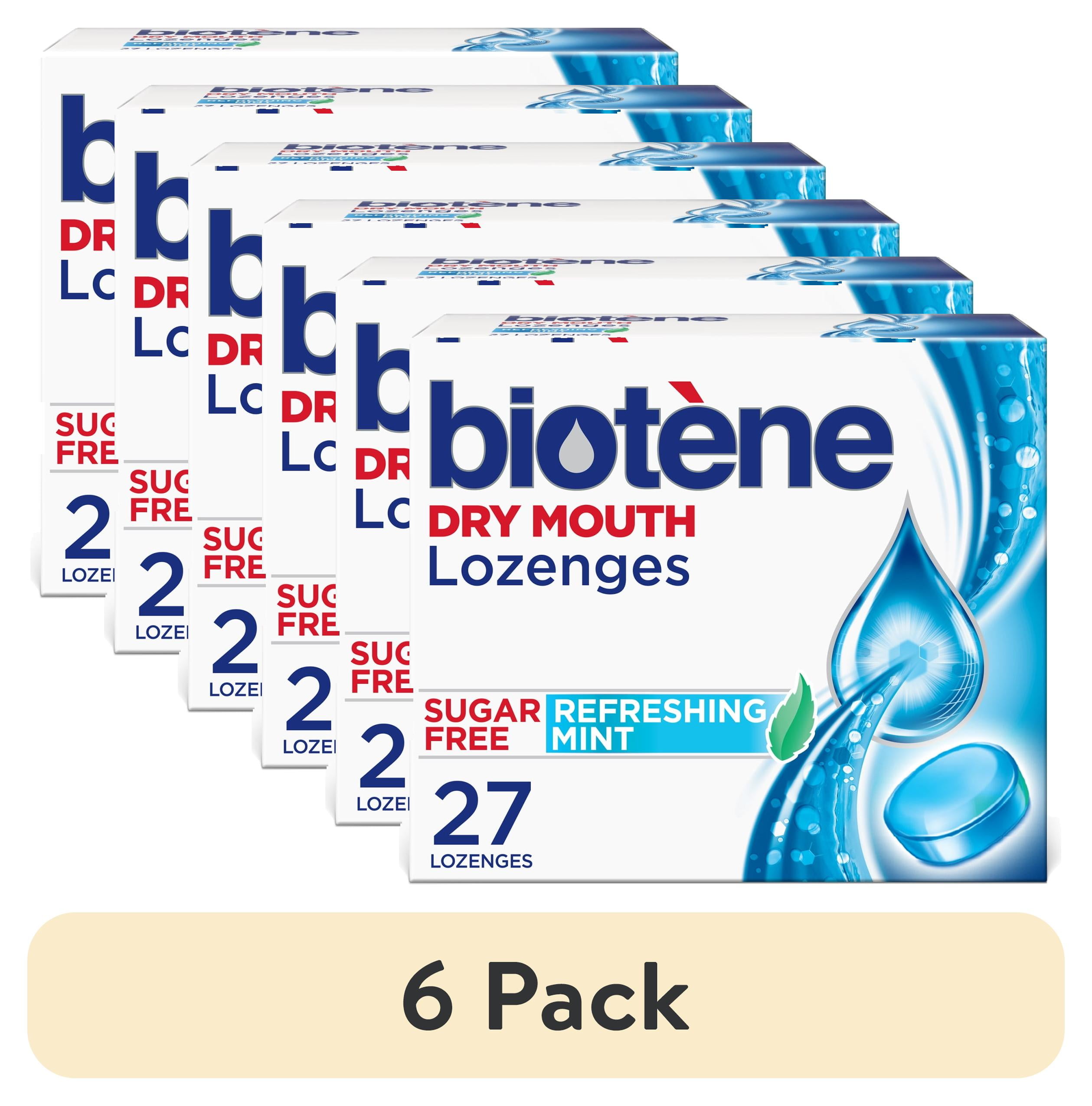 (6 pack) Biotene Dry Mouth Lozenges for Fresh Breath, Refreshing Mint ...