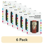 (6 pack) Black Basic Thread For Sewing And Repairing. Includes A Needle Threader And Needles