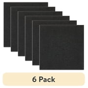 (6 pack) 6.5" x 6.5" Disposable Black Paper Napkins, 24 Count, by Way To Celebrate