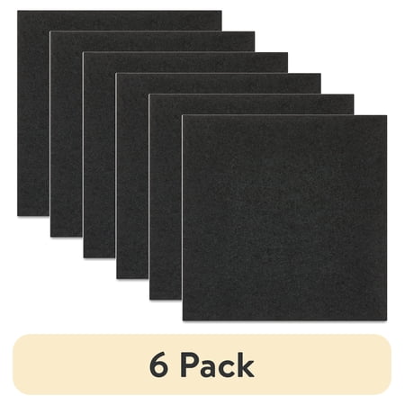 (6 pack) 6.5" x 6.5" Disposable Black Paper Napkins, 24 Count, by Way To Celebrate