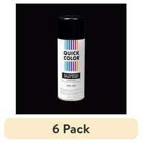 (6 pack) Black, Quick Color Gloss All Purpose Spray Paint-391192, 10 oz