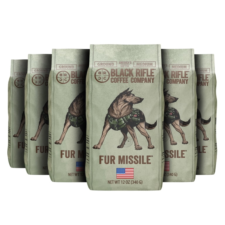 6 pack) Black Rifle Coffee Company Fur Missile, Medium Roast