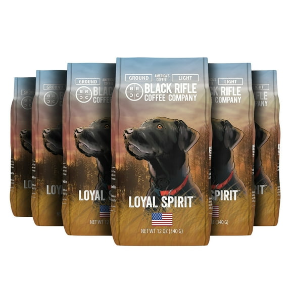 (6 pack) Black Rifle Coffee Company Loyal Spirit, Light Roast, Ground Coffee, 12 oz