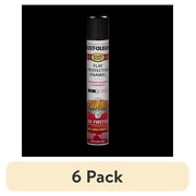 6 pack Black, Rust-Oleum Stops Rust Flat Turbo Protective Enamel Spray Paint-376298, 24 oz