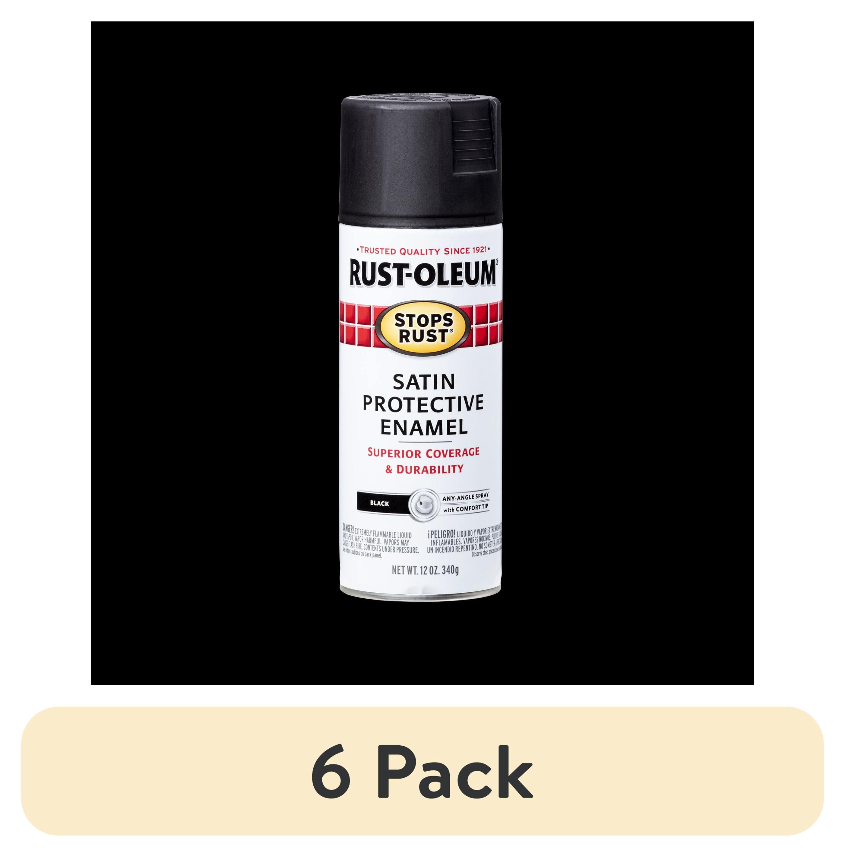 Rust Stop (6 pack) Black, Rust-Oleum Stops Rust Protective Enamel Satin Spray ...