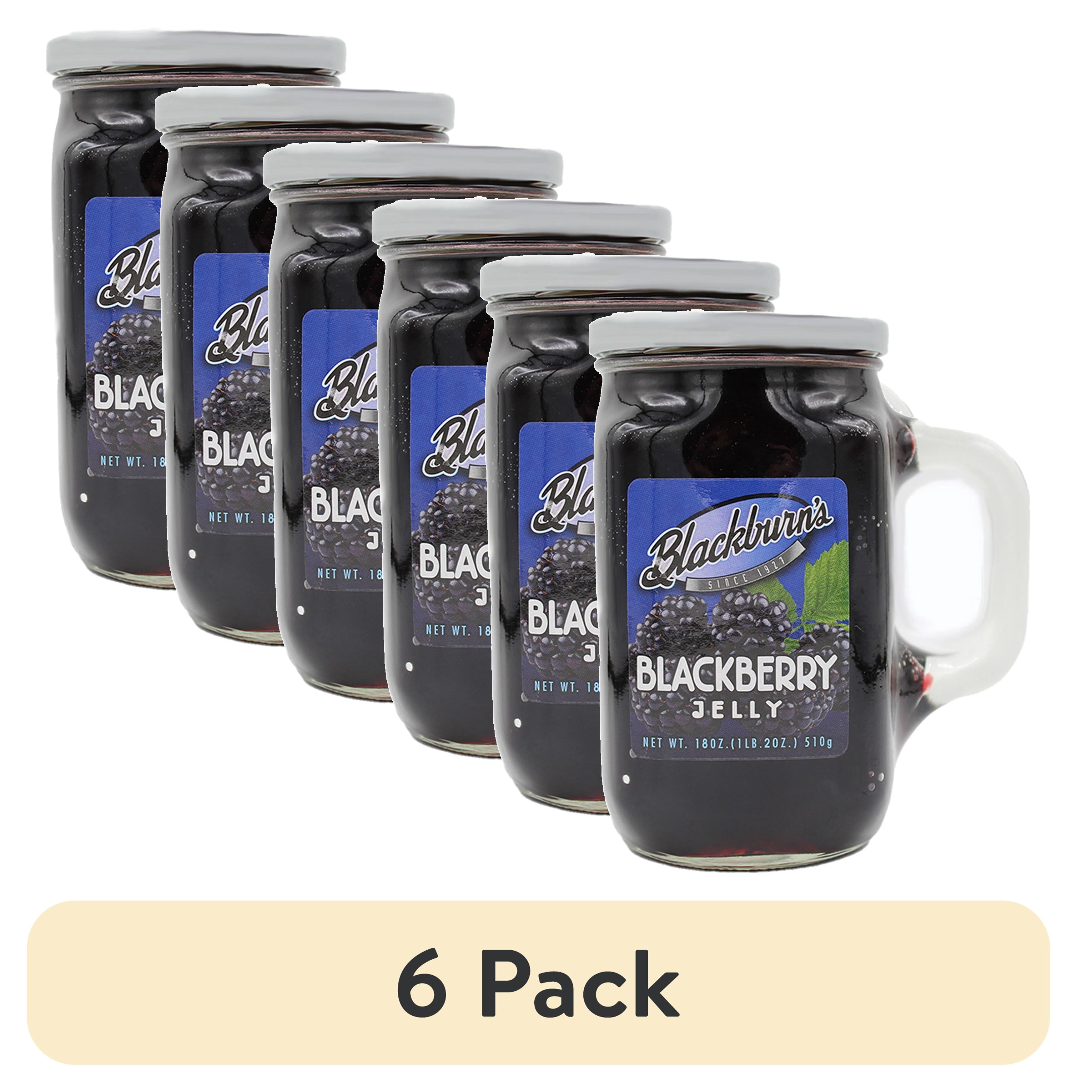 (6 pack) Blackburn's Blackberry Jelly, Spread, 18 oz Jar