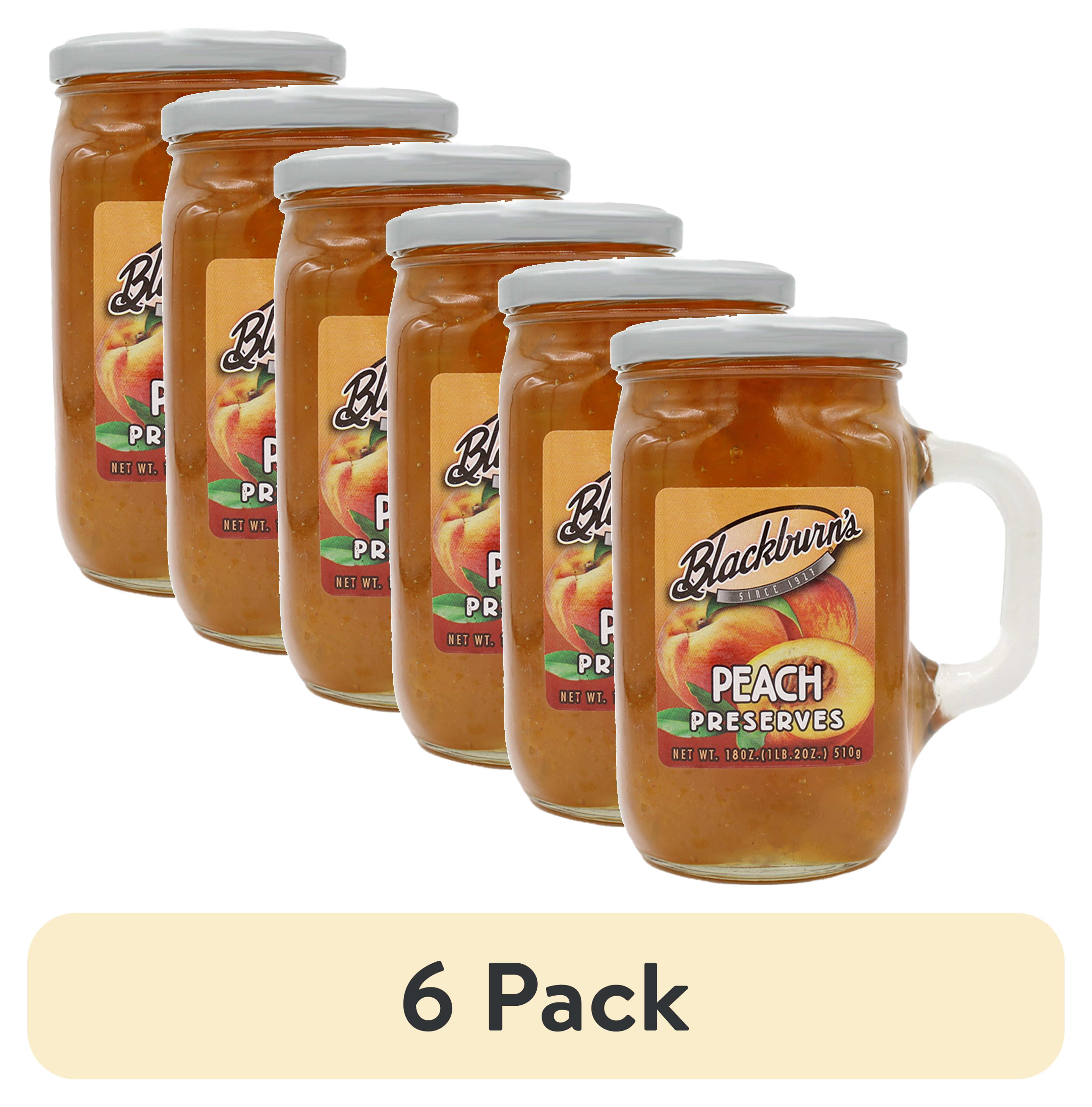 (6 pack) Blackburn's Peach Preserves - 18oz