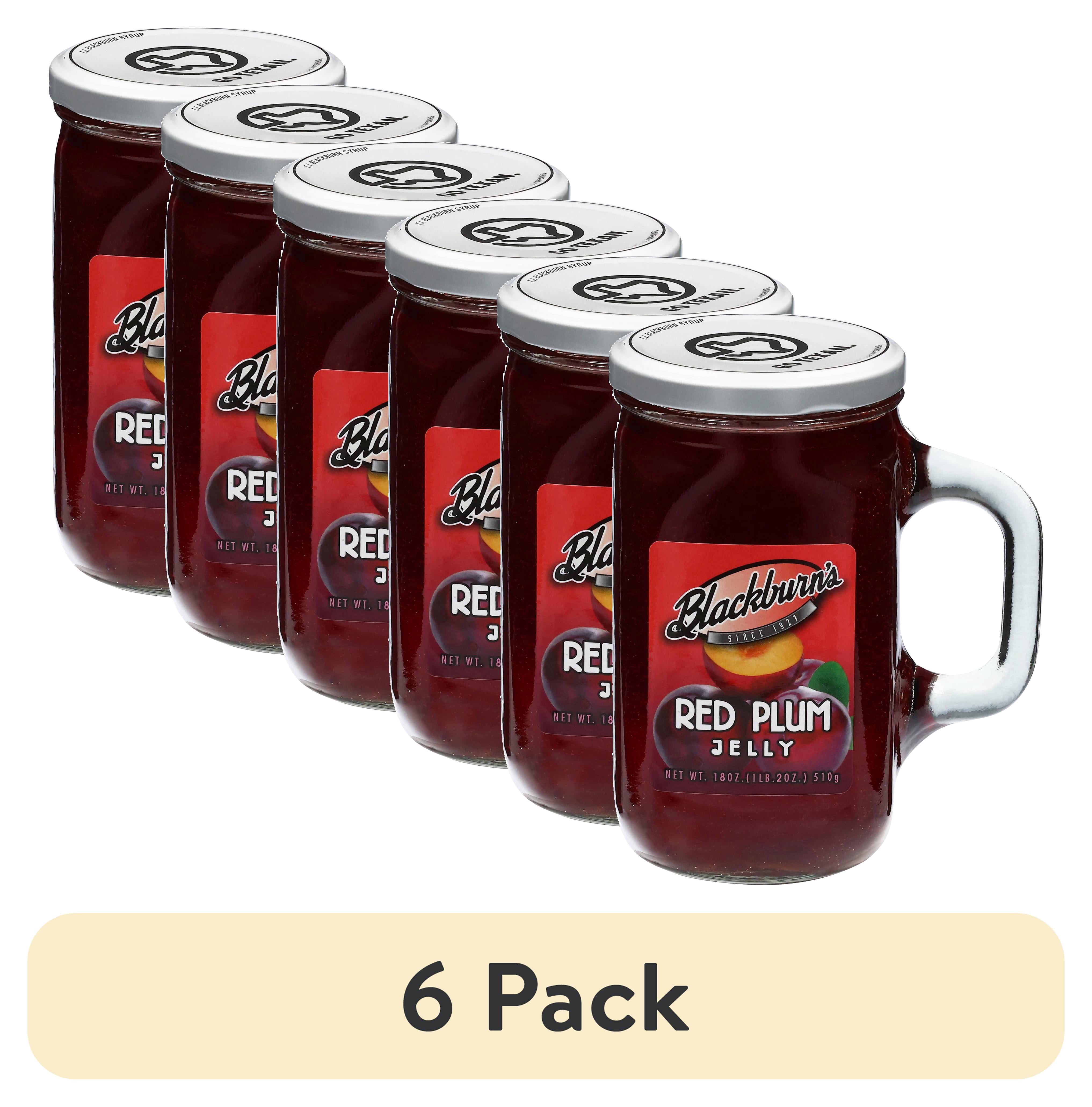 (6 pack) Blackburn's Red Plum Jelly 18 oz