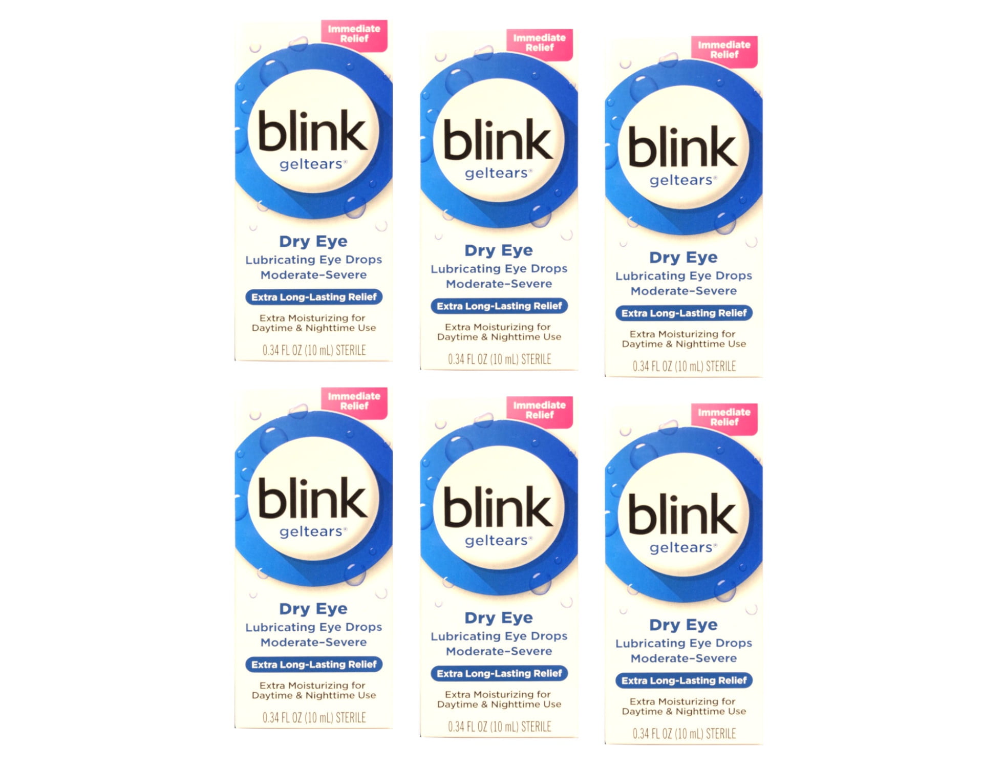 blink gel tears lubricating eye drops 10 ml (6 pack) Blink Gel Tears Lubricating Eye Drops Moderate-Severe Dry Eye 10 ML
