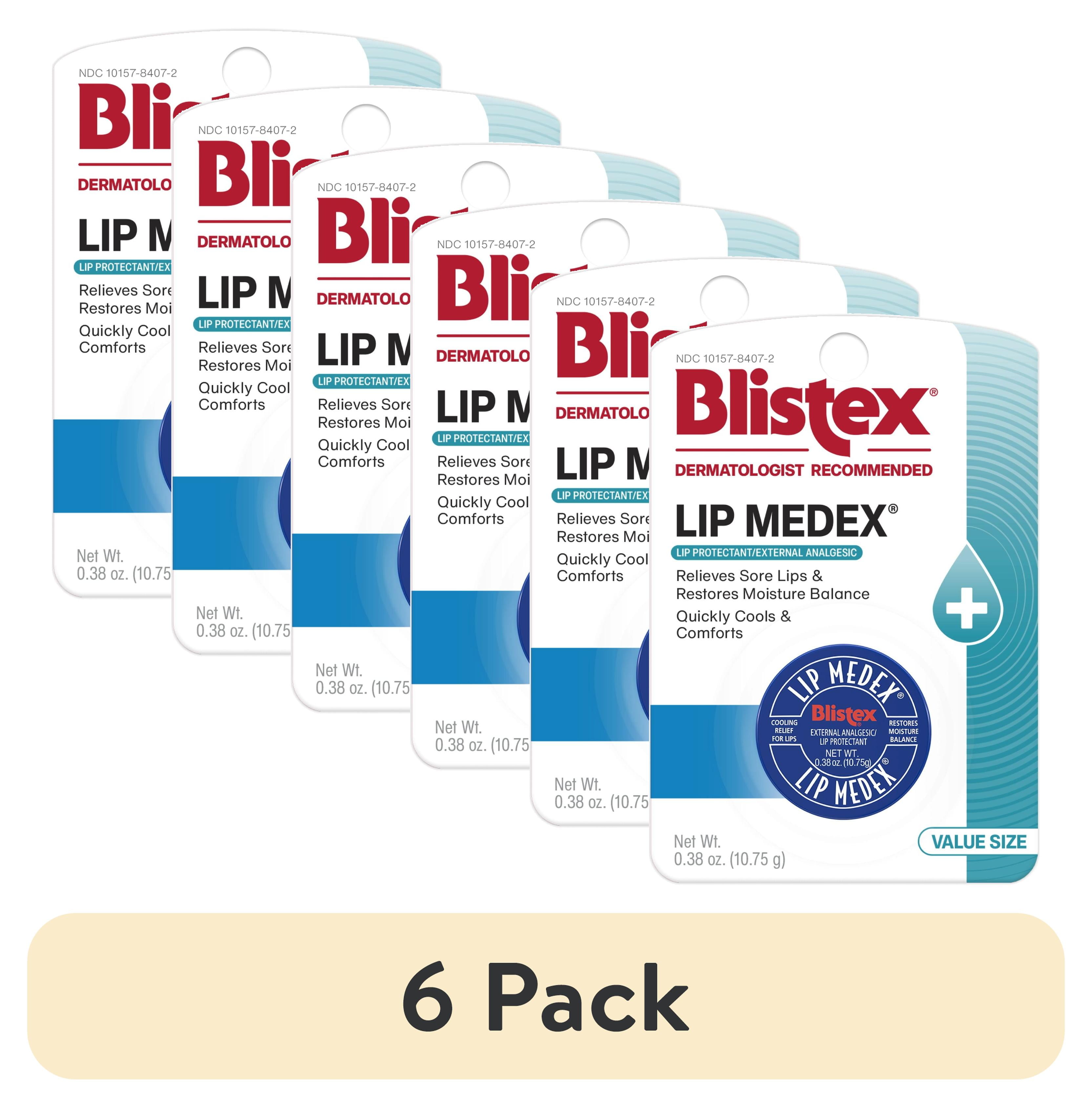 (6 pack) Blistex Lip Medex - 1 Count, 0.25oz -Medicated Relief with Immediate Cooling