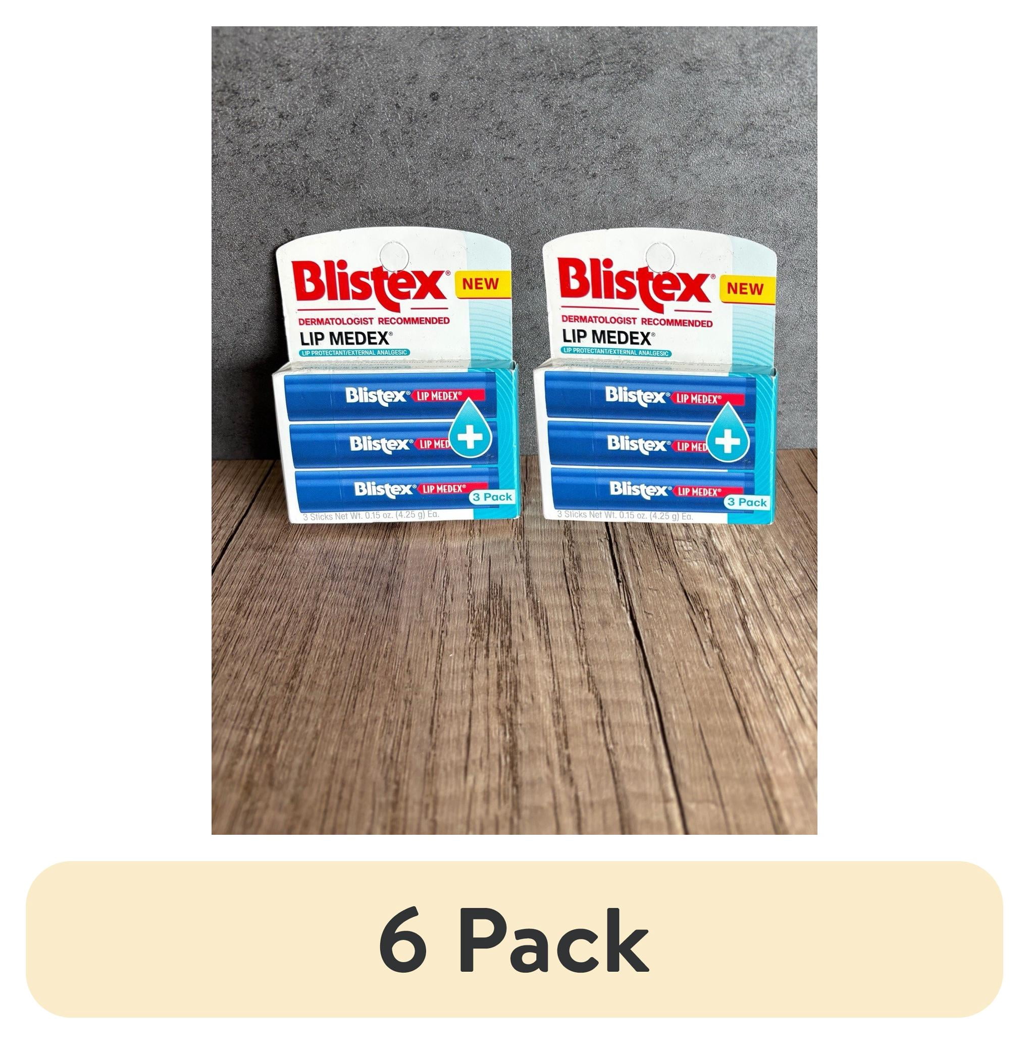 (6 pack) Blistex Lip Medex Medicated Lip Balm Stick, 3 Count, 0.15 oz