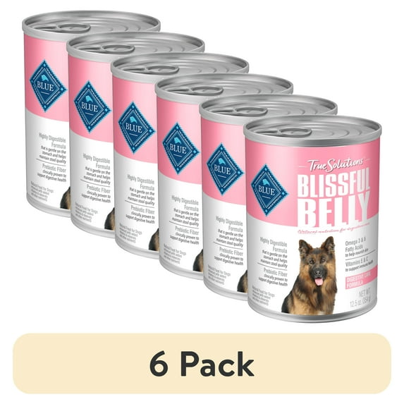 (6 pack) Blue Buffalo True Solutions Digestive Care Wet Dog Food, 12.5-oz. Can
