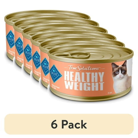 (6 pack) Blue Buffalo True Solutions Weight Control Wet Cat Food, 3-oz. Can