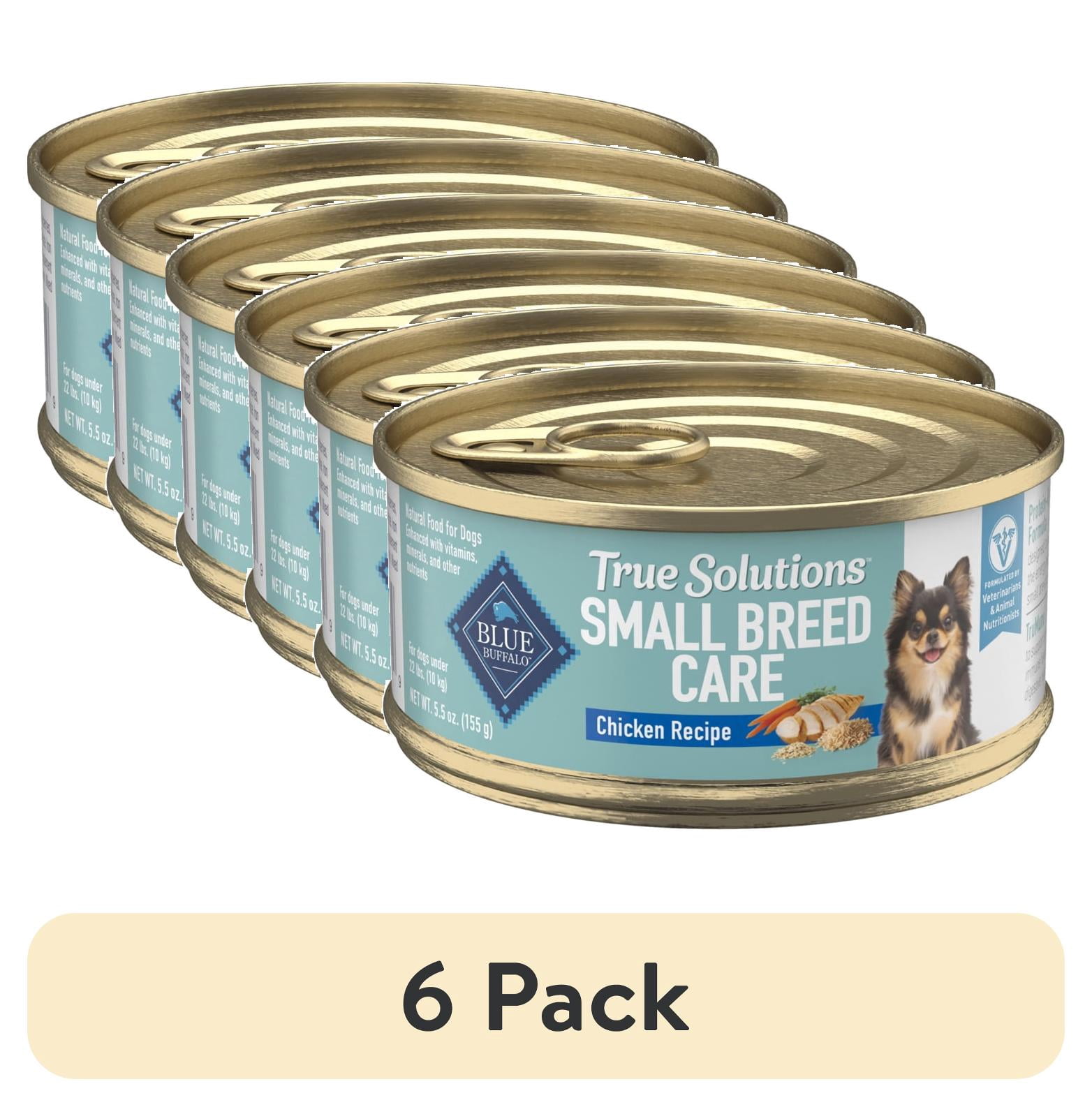 (6 pack) Blue Buffalo True Solutions Small Breed Senior Care Wet Dog Food, 5.5-oz. Can