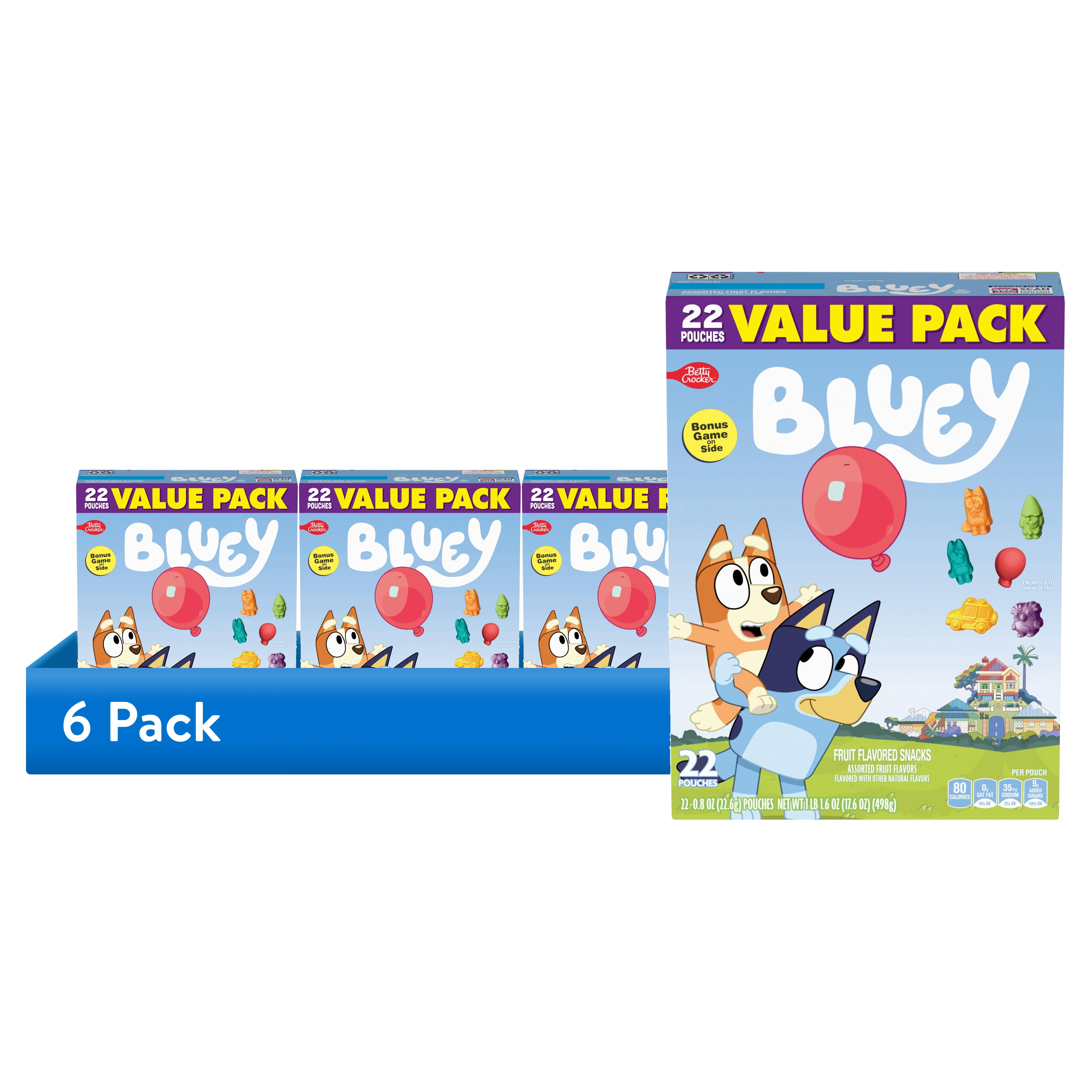 Bluey★送料込み★引き出し 6 pack) Bluey Gluten Free Assorted Fruit Flavored Snacks (22