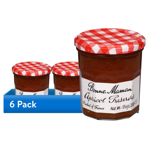 (6 pack) Bonne Maman Apricot Preserves 13 oz