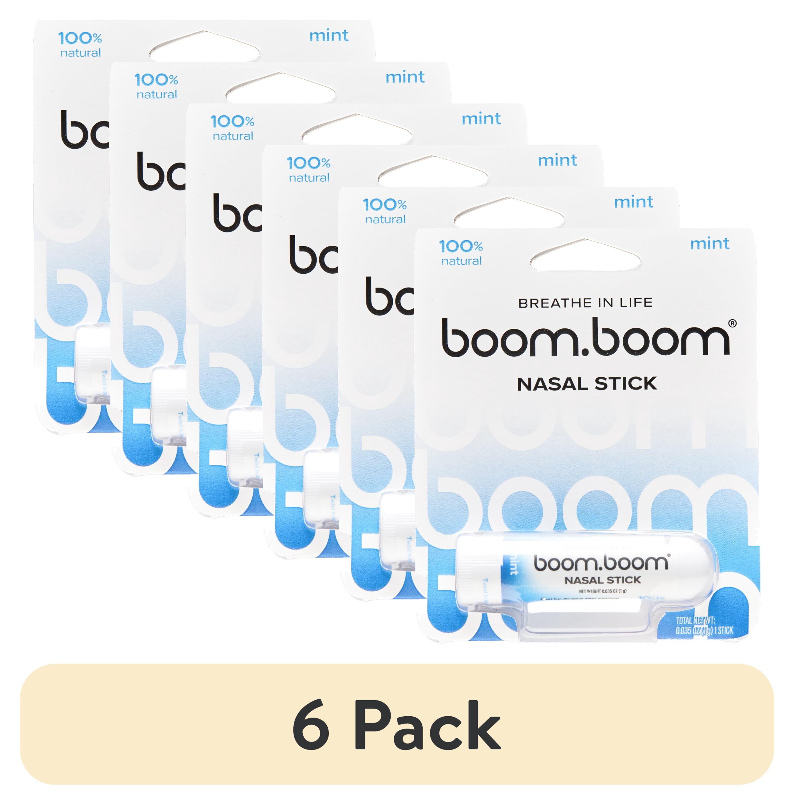 (6 pack) BoomBoom Nasal Stick, Mint 1pk