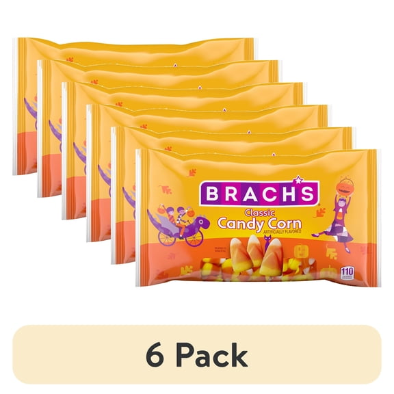 (6 pack) Brach's Classic Candy Corn, Halloween Candy, Classic Fall Treats, 11 Ounce Bag