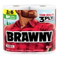 thumbnail image 1 of (6 pack) Brawny Tear-a-Square 3-Ply Paper Towels, 2 Triple Rolls, 114 Sheets Per Roll, 1 of 13
