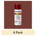 thumbnail image 1 of (6 pack) Brick Red, Rust-Oleum Stops Rust Protective Enamel Satin Spray Paint-371671, 12 oz, 1 of 11