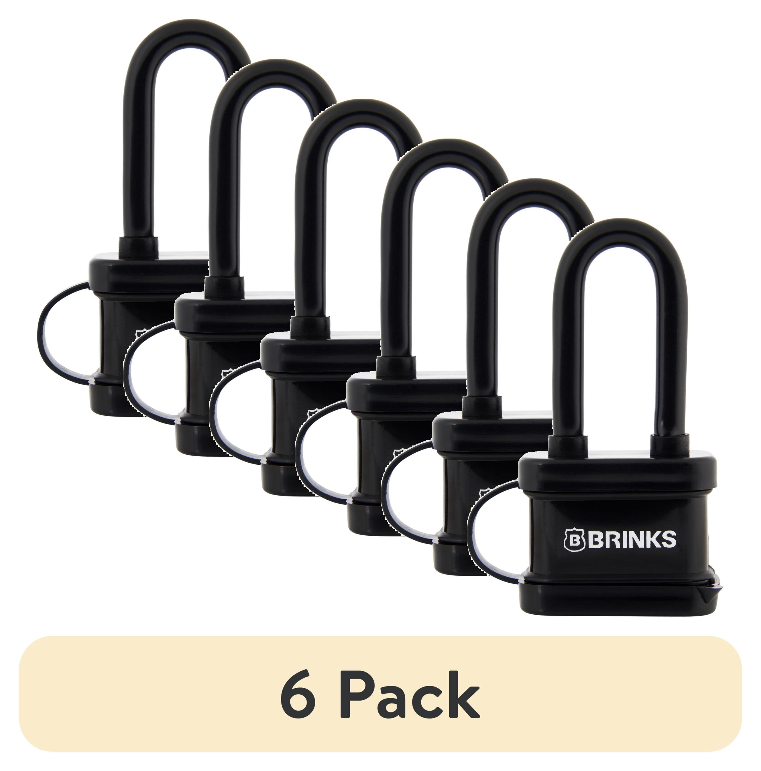 (6 pack) Brink's Weather Resistant 40mm Laminated Steel Padlock