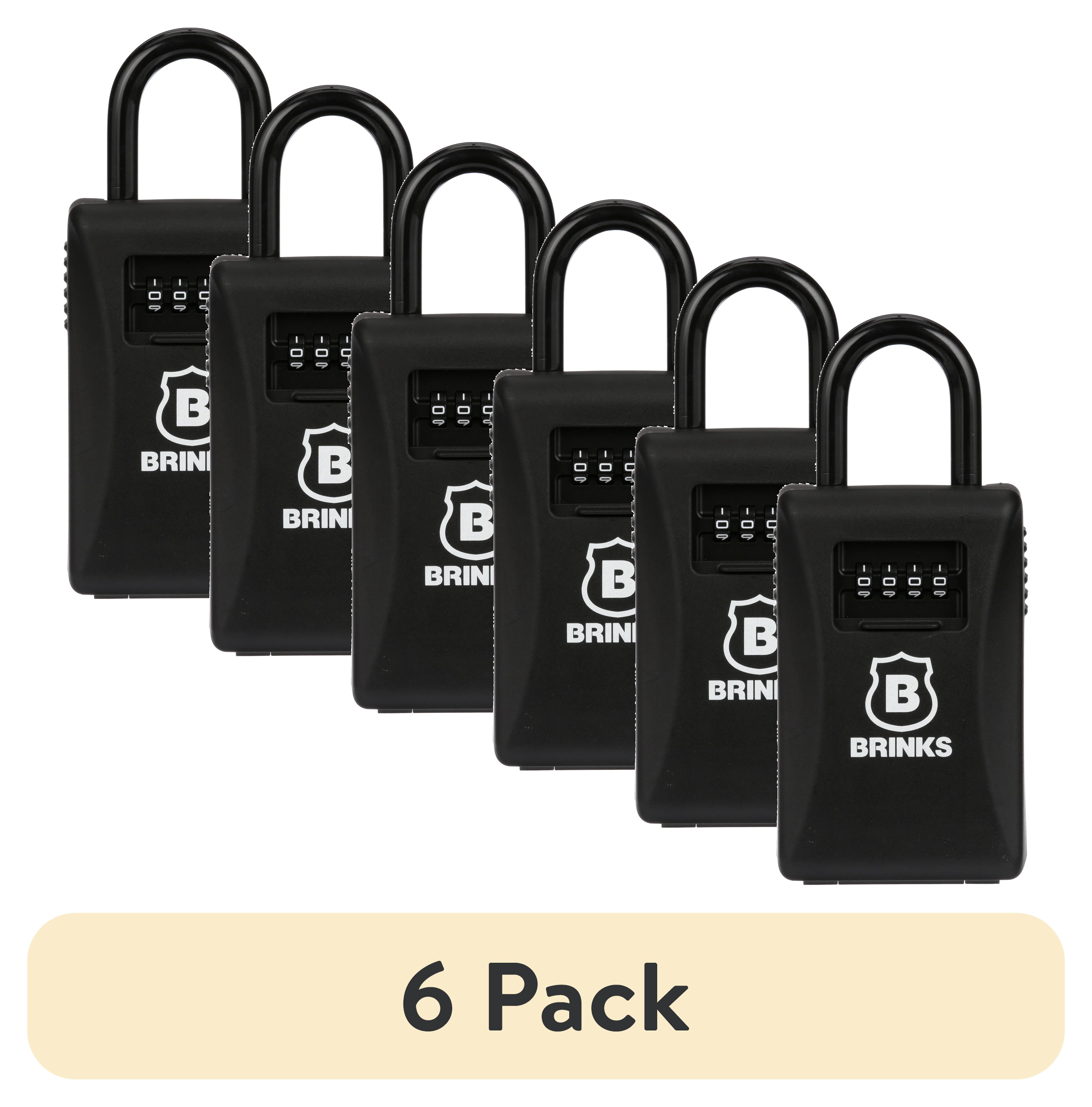 (6 pack) Brinks Aluminum 79mm Resettable Combination Lock Box with 1 13/16in Covered Shackle