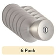 thumbnail image 1 of (6 pack) Brink's Privacy Bed/Bath Tulip Style Doorknob, Satin Nickel Finish, 1 of 13