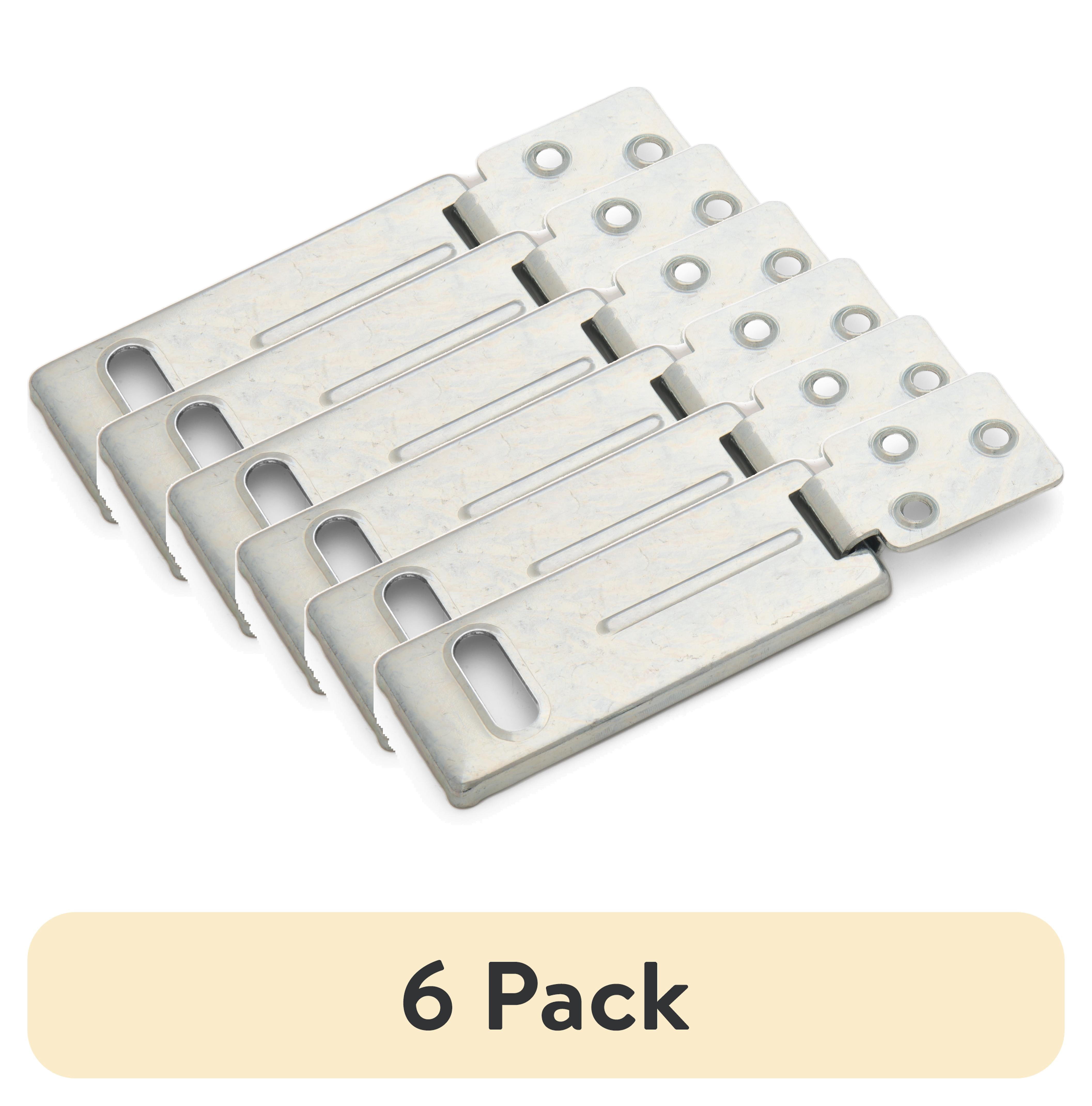 (6 pack) Brinks Zinc-Coated Fixed Staple Hasp with Hardened Steel Loop, 4.5 inch