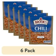 (6 pack) Brooks Secret Chili Seasoning Mix, Mild, 1.25 oz.