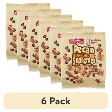 (6 pack) Buds Best Pecan Chocolate Chip Supreme Cookies, 6 Oz.