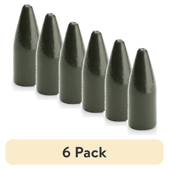 (6 pack) Bullet Weights 3/16 oz Worm Weight Green Pumpkin