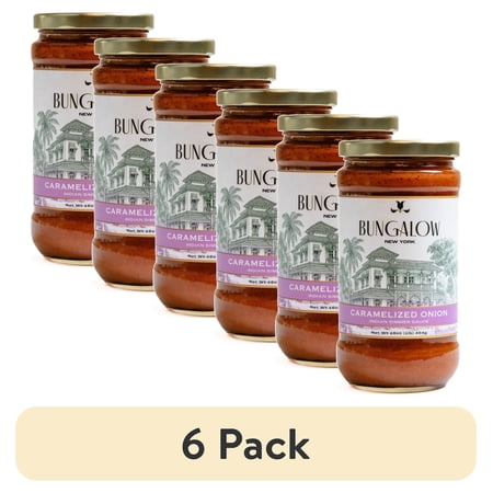 (6 pack) Bungalow Foods Caramelized Onion Indian Simmering Sauce, 16oz