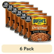 (6 pack) Bush's Original Baked Beans, Canned Beans, 16 oz Can