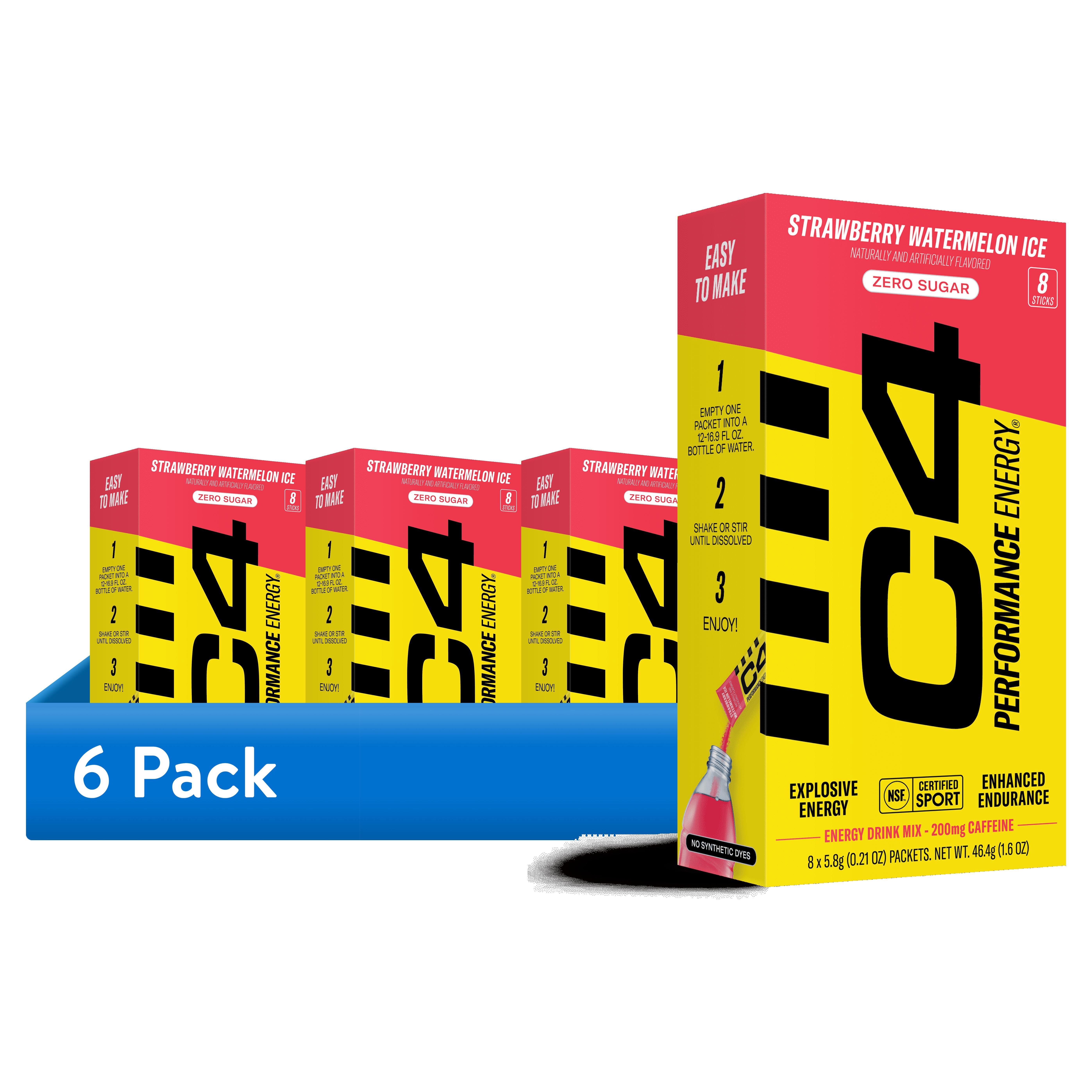 (6 pack) C4 Performance Energy Powder Mix Strawberry Watermelon Ice, 8 Pack