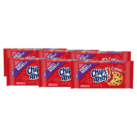 (6 pack) CHIPS AHOY! Chewy Chocolate Chip Cookies, Party Size, 26 oz
