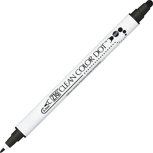 (6 pack) CLEAN COLOR DOT Pen - BLACK - by ZIG Kuretake sold in 6s