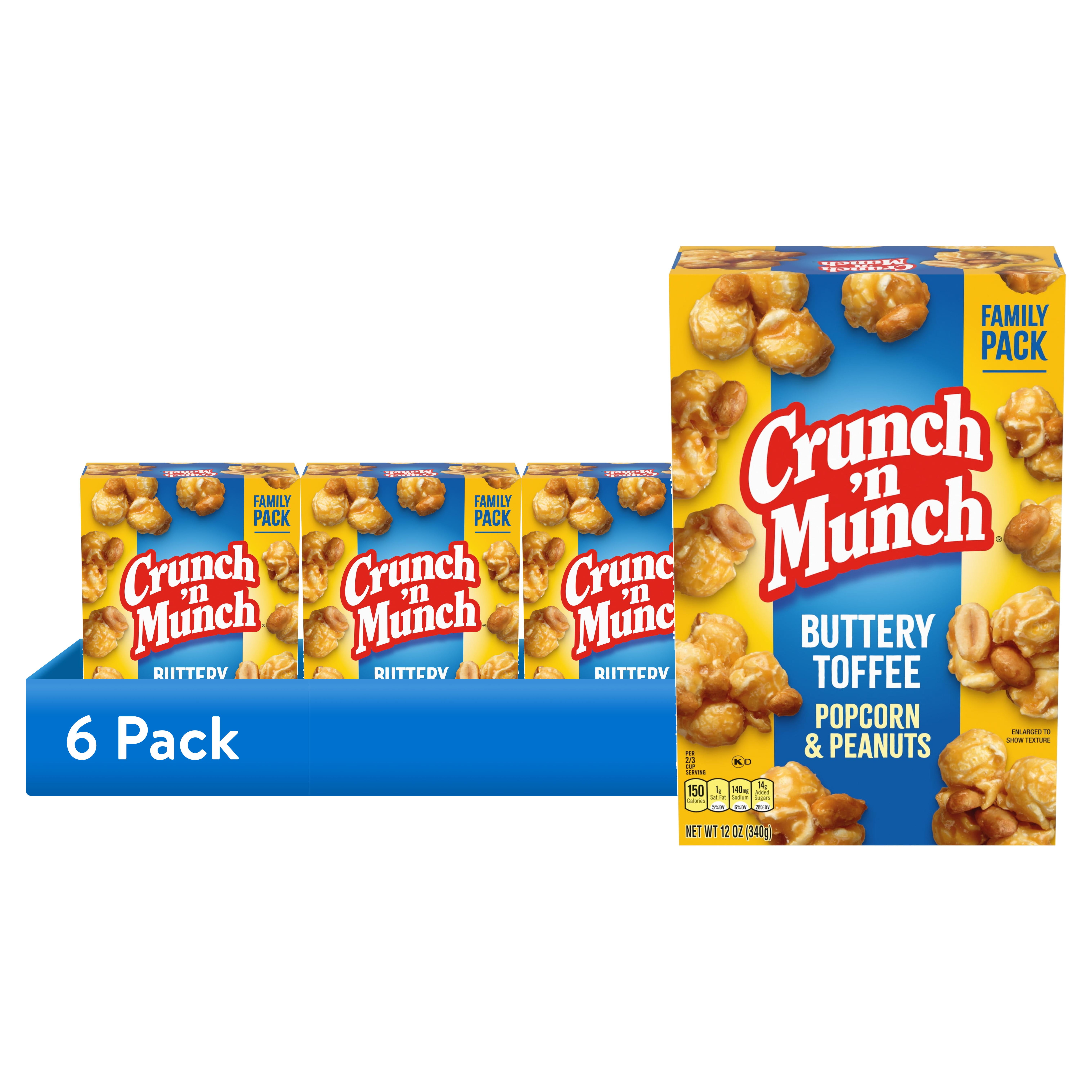 6 pack) CRUNCH 'N MUNCH Buttery Toffee Popcorn with Peanuts