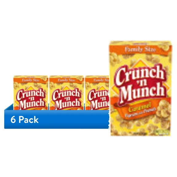 (6 pack) CRUNCH 'N MUNCH Caramel Popcorn with Peanuts, 12 oz.