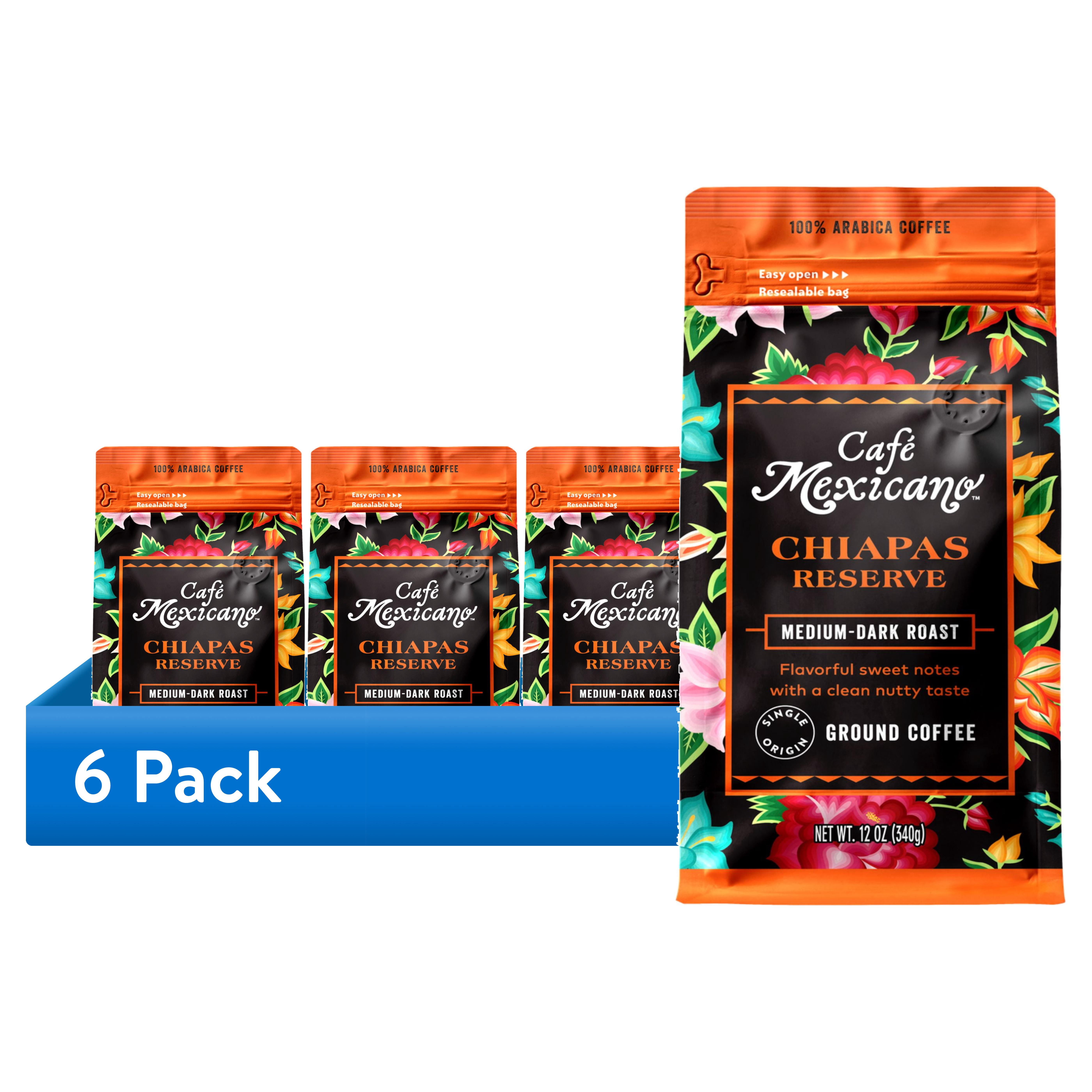 (6 pack) Café Mexicano Chiapas Reserve Medium-Dark Roast 12oz