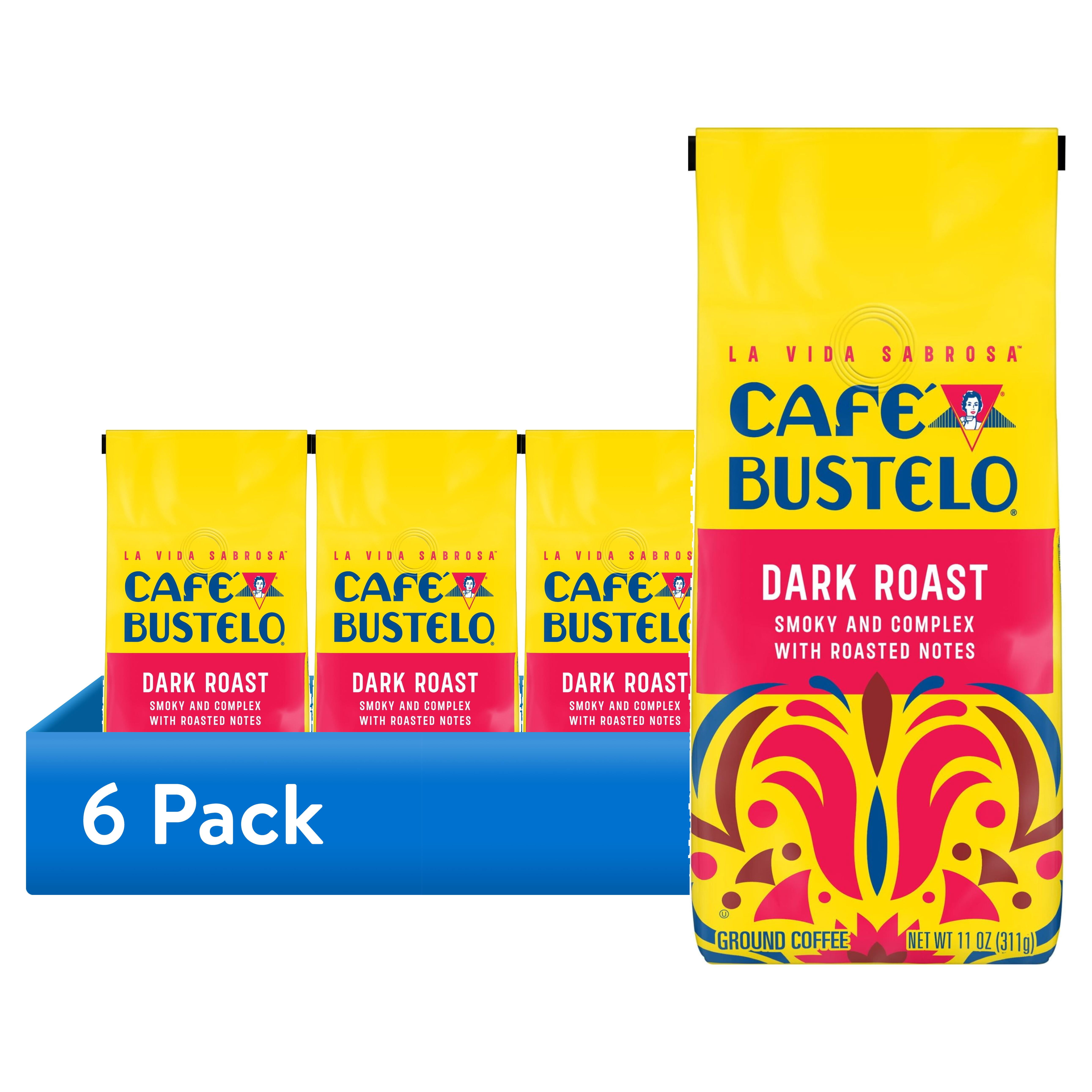 (6 pack) Cafe Bustelo Dark Roast Ground Coffee, 11 oz Bag