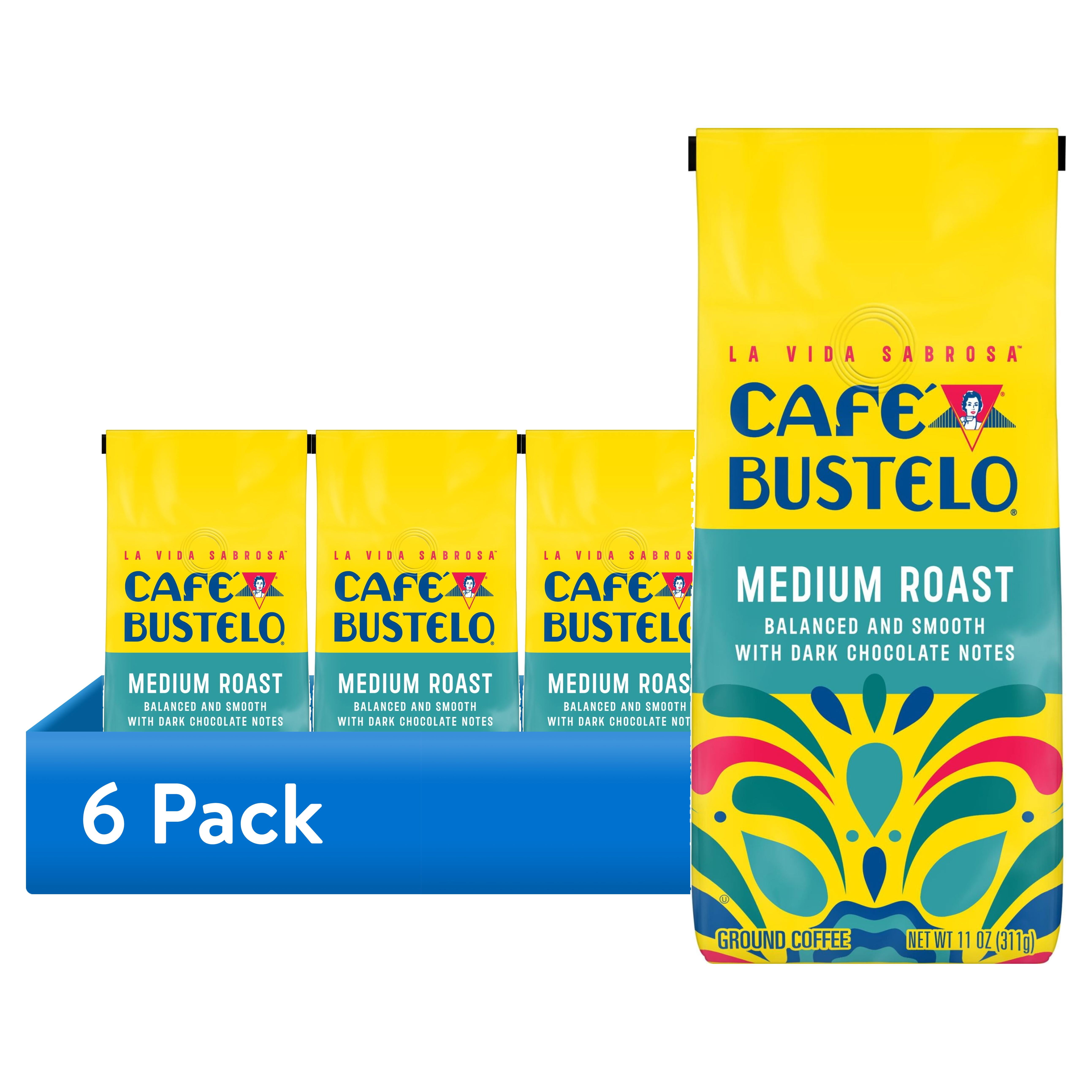 (6 pack) Cafe Bustelo Medium Roast Ground Coffee, 11 oz Bag
