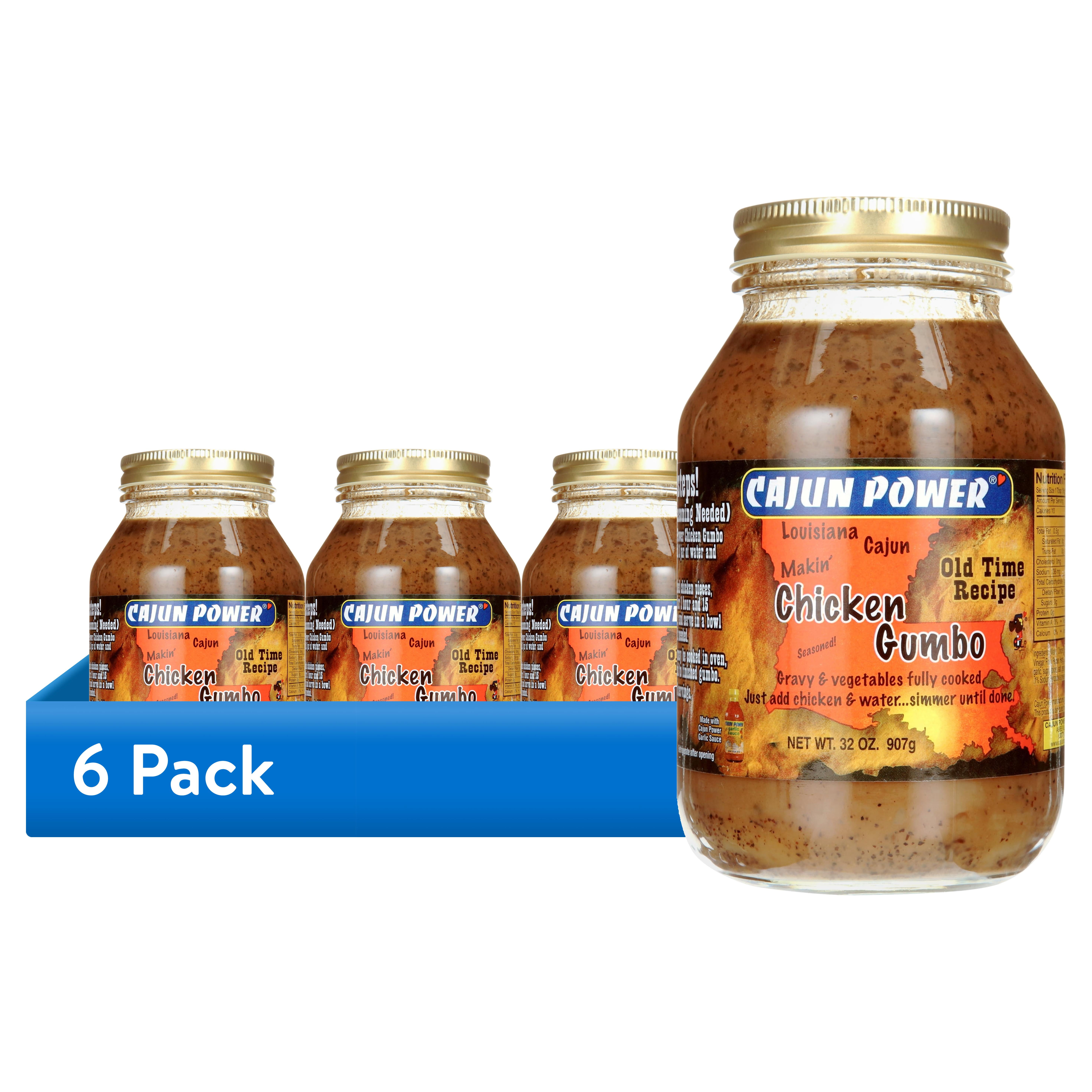 (6 pack) Cajun Power Chicken Gumbo, Spices & Seasoning