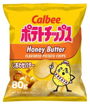 (6 pack) Calbee Potato Chips Honey Butter 2.8 oz