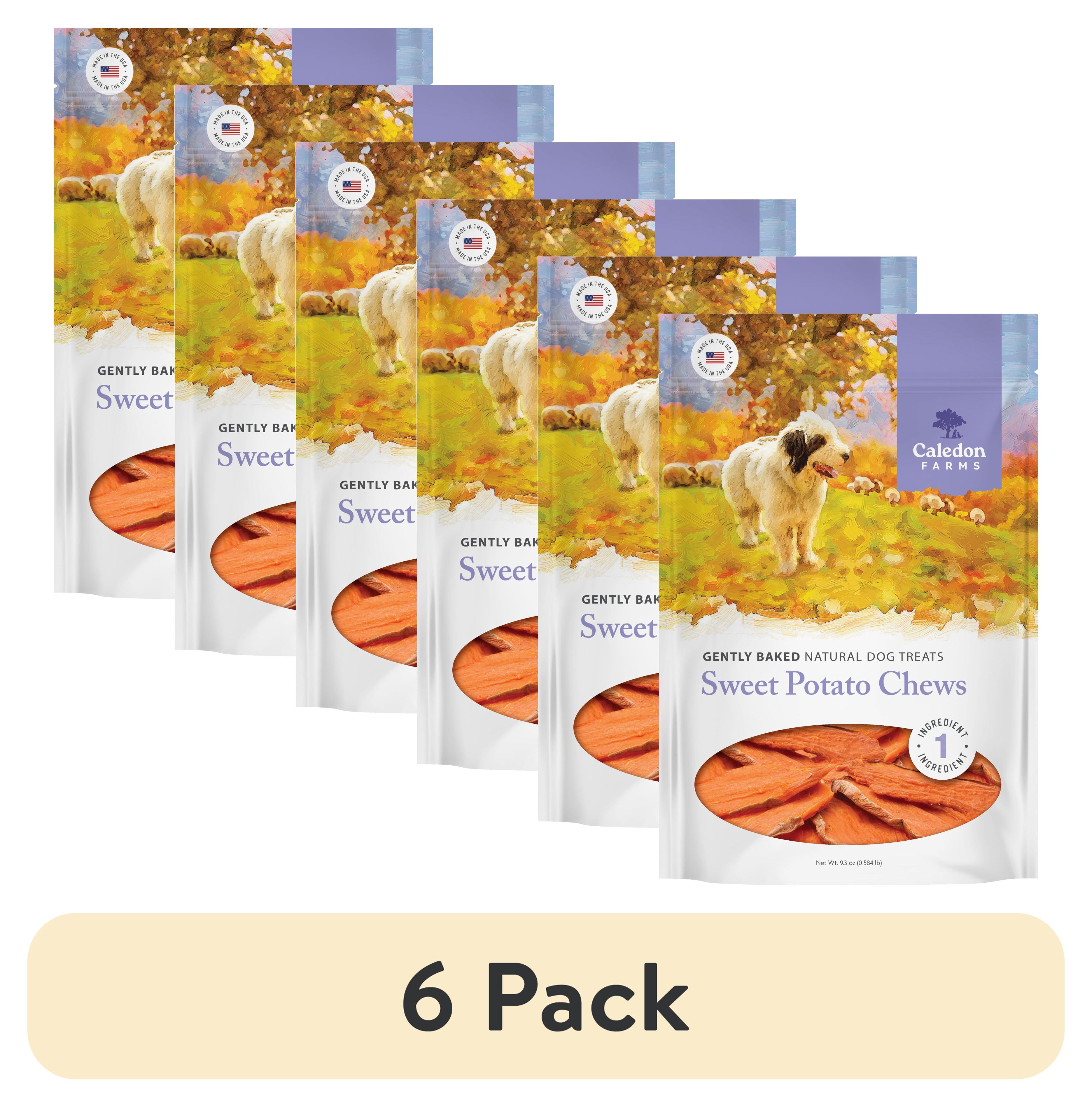 (6 pack) Caledon Farms Natural Sweet Potato Chews Dog Treats, 9.3 oz