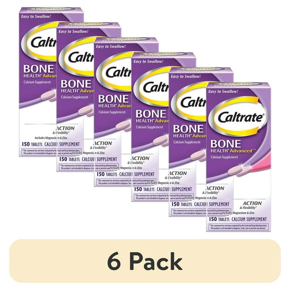 (6 pack) Caltrate Calcium & Vitamin D3 Supplement Plus Minerals Mini Tablets, 150 ea