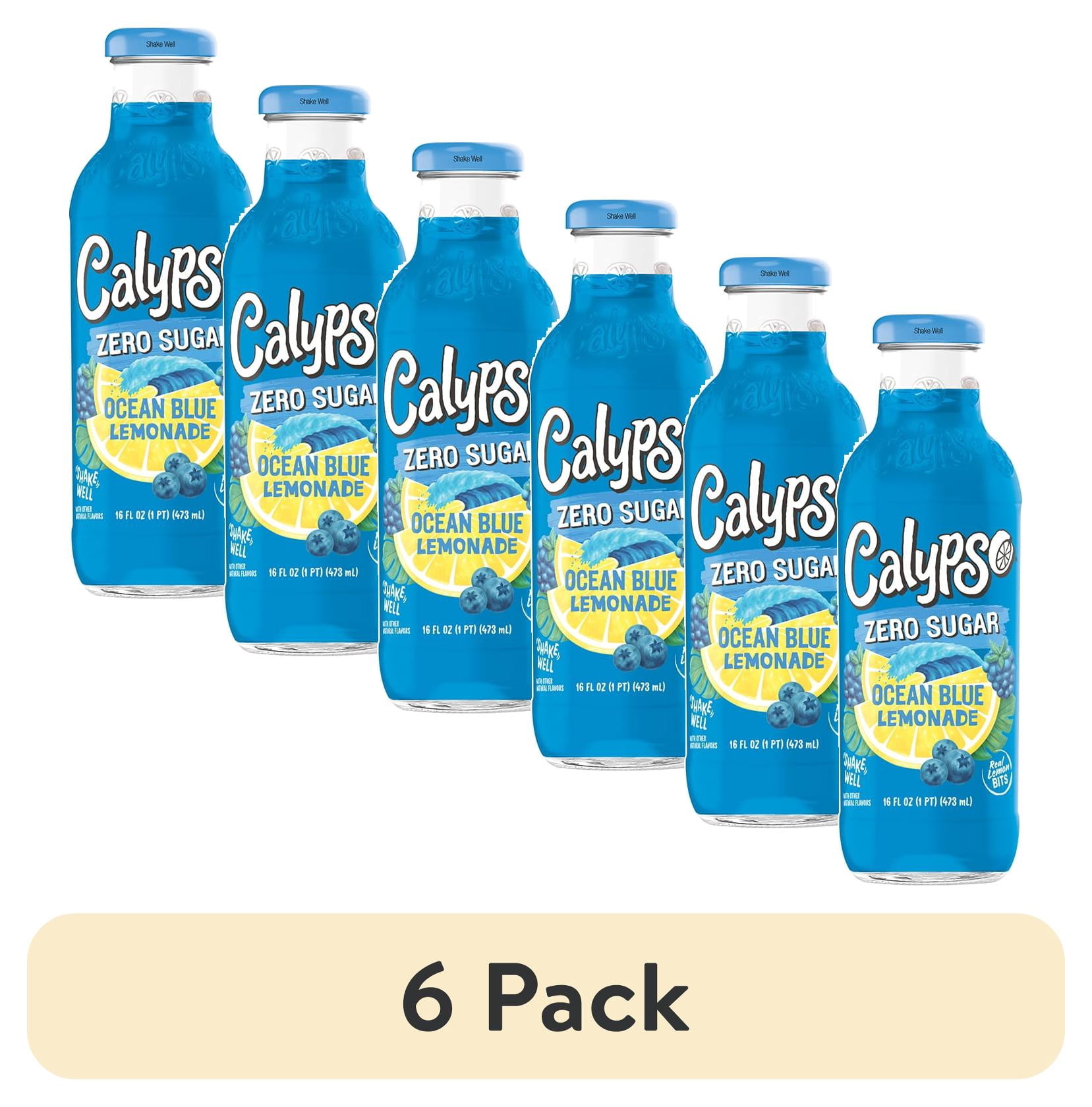 (6 pack) Calypso Ocean Blue Zero Sugar Lemonade 16FlOz