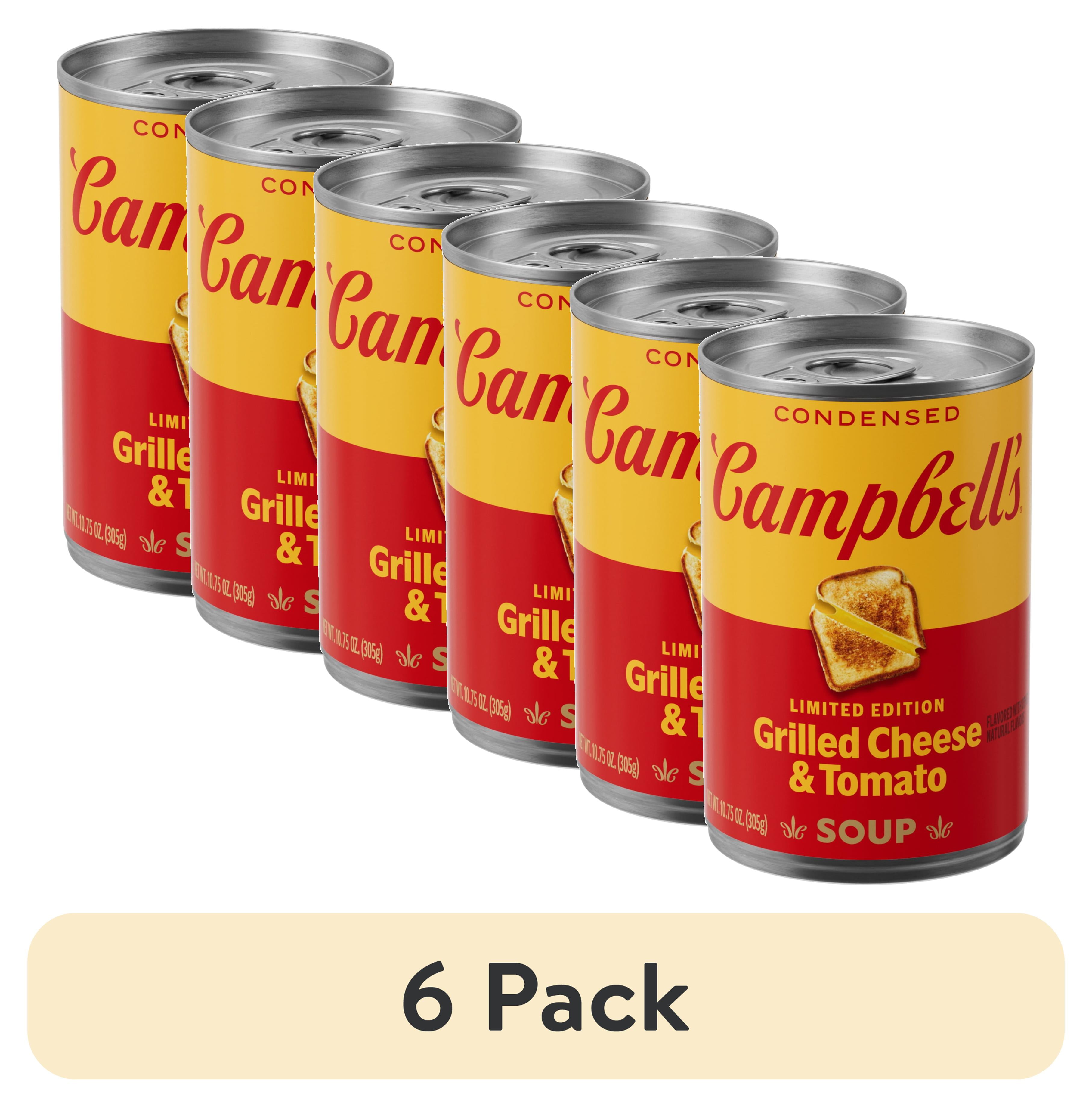 6 pack) Campbell's Condensed Grilled Cheese & Tomato Soup, 10.75