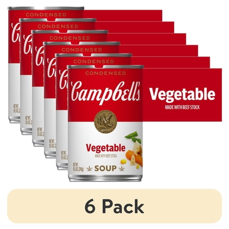 (6 pack) Campbell's Condensed Vegetable Soup with Beef Stock, 10.5 oz Can